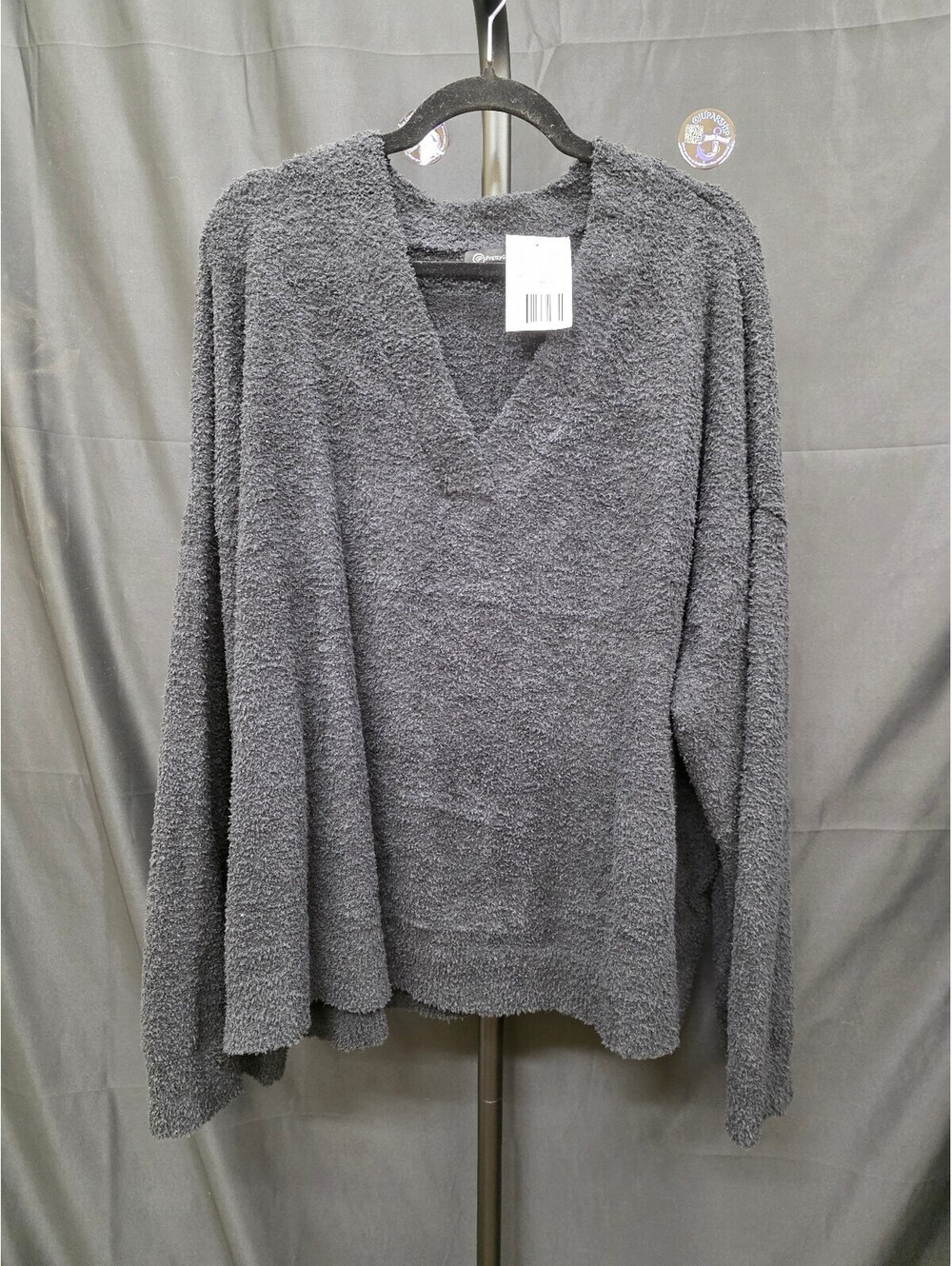 PRETTYGARDEN WOMEN’S KNIT LOUNGE SET TWO‑PIECE SWEATER PAJAMA BLACK XXL